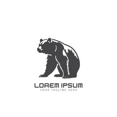 Graphic illustration of bear logo icon vector silhouette