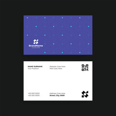 Tech Dot And Line Textured Modern Minimalist Business Card Design 