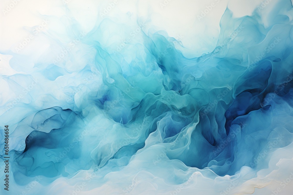 Leinwandbilder abstract art background navy blue colors. watercolor painting on canvas with turquoise pattern of se