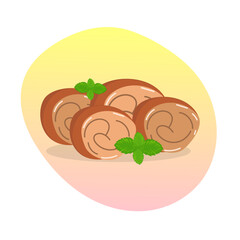 illustration of meat pieces