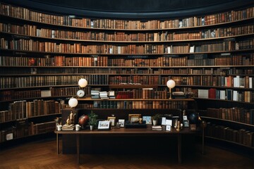 A sturdy wooden shelf showcases an assortment of cherished books