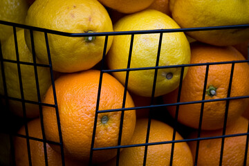 fresh orange fruits in basket