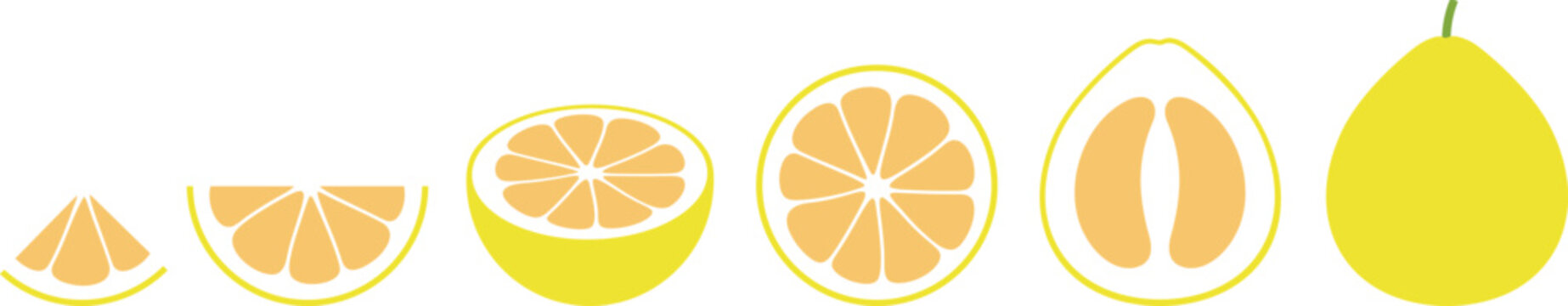 Pomelo logo. Isolated pomelo on white background