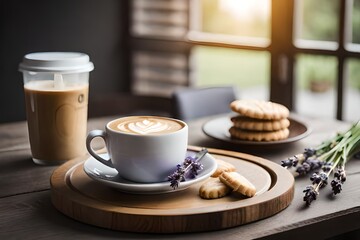 cup of coffee and cookies