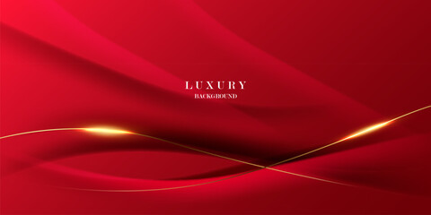 Abstract background design modern red and gold geometric elements vector illustration