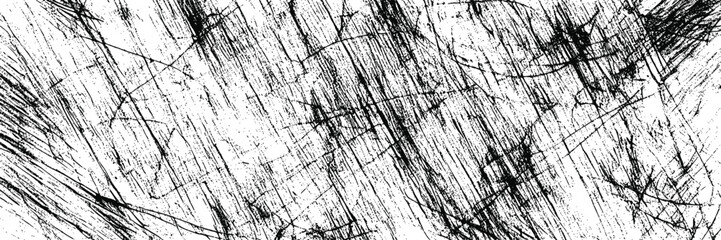 Rough vector background, grunge texture, black and white, banner