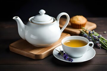 teapot and cup of tea
