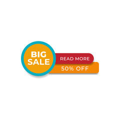Discount tag label sticker banner big sale vector illustration
