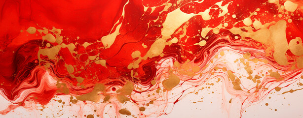 red and gold abstract background for wallpaper. Generative Ai