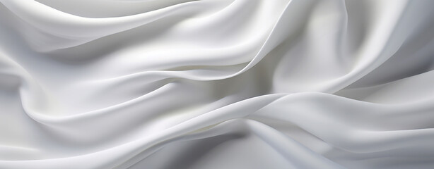 Obraz premium elegant white silk fabric, background. Generative Ai