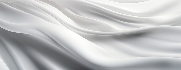 Fototapeta premium elegant drapery made of white silk fabric. Generative Ai