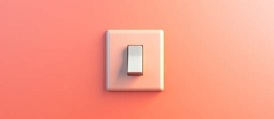 Electric switch button on isolated pastel background Copy space captured in a conceptual shot