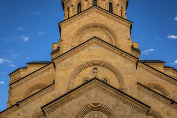 External view Holy Trinity Cathedral of Tbilisi, (known as Sameba Cathedral) on the Elia Hill, is the main cathedral of Georgian Orthodox Church. Tbilisi, Georgia.