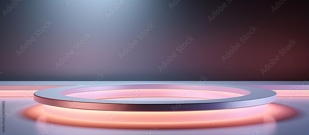 Poster abstract background with light reflection and a blank product stand