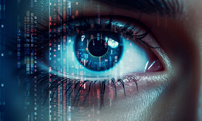Data technology eye. Generative AI
