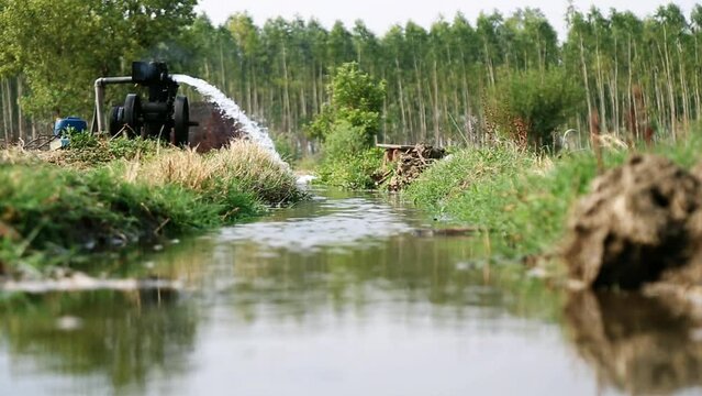 Traditional way of irrigation in rural India with Tube well (irrigation pipe). A well is a Hole in the ground to obtain the subsoil water & Tube well is a deeper well (generally over 15 meters deep).
