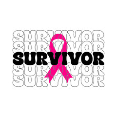 Breast Cancer Awareness Design, Breast cancer SVG, Survivor
