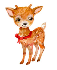 Deer Illustration Watercolor Hand Painting - 651504606