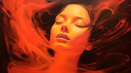 Fototapeta premium Inner Canvas: Minimalistic artwork expressing inner thoughts and emotions