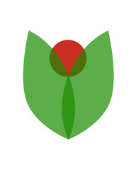 Abstract floral logo, simple logo vector. Vector icon. Logo, emblem, brand