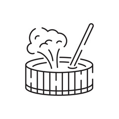 Blacksmith line icon. Flat line icon. Metal work sign. Outline sign for mobile concept and web design, store