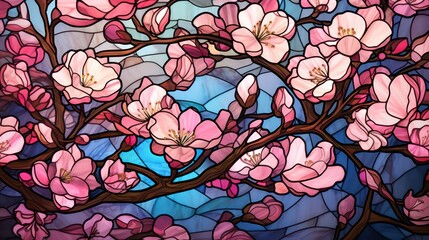 3D pink flower pattern