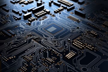 Silver Circuit Symphony, a Futuristic Background Texture Unveiling the Intricate Patterns and Technological Harmony of Circuit Board Brilliance