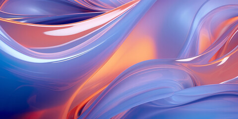 An abstract, colorful, and vibrant fluid background art with a glossy finish. - 651512093