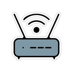 picto logo icones et symbole relais wifi connection internet gras couleur bleu relief