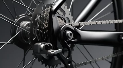 Fototapeten close view of bicycle wheel or gear © PRASANNAPIX