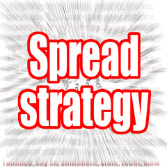 Fototapeta na wymiar Spread strategy word with zoom in effect