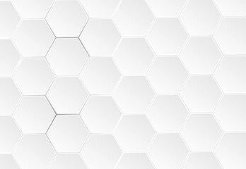 Light violet hexagonal technology abstract vector background with black and white color gradient. Digital concept. Linked blocks or cubes as a honeycomb. Low poly wireframe futuristic style vector