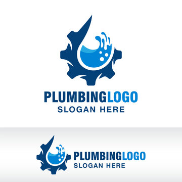 plumbing logo design vector template, plumber logo design