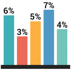 Business chart icon symbol image vector. Illustration of the diagram graphic statistics design image