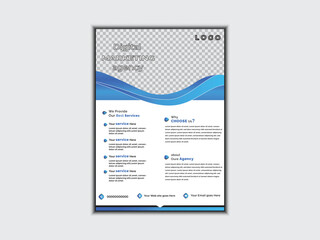 Corporate modern business creative flyer template design for a digital marketing company or agency