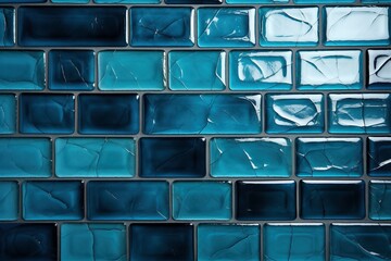 Blue Mosaic Harmony, a Captivating Tiles Background Texture Weaving an Intricate Tapestry of Colors and Geometric Elegance