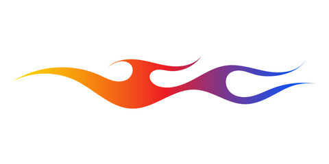 Tribal flame car sticker vector art Racing flame car decal fire tattoo for car sides and motorcycle tanks 
 vector