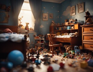 mess in the children's room.