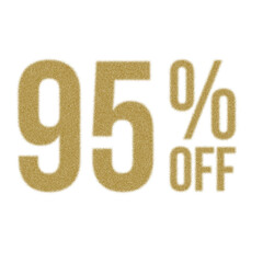 95 Percent Discount Offers Tag with Dust Style Design