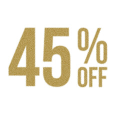 45 Percent Discount Offers Tag with Dust Style Design
