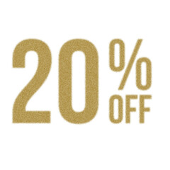 20 Percent Discount Offers Tag with Dust Style Design