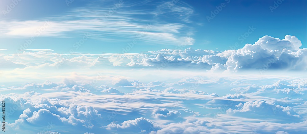 Poster rendering of 360 degree spherical hdri clouds in equidistant projection