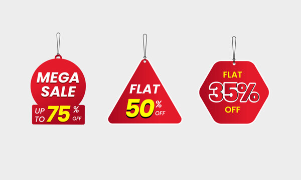 Promotional sale labels best offers sticker bundle
