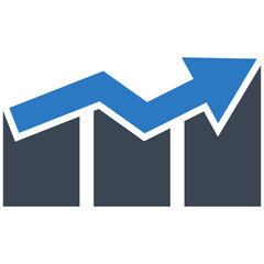 Business chart icon symbol image vector. Illustration of the diagram graphic statistics design image