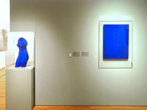 Art collection of Berardo museum in the cultural center of Belem in Lisbon Portugal - Yves Klein