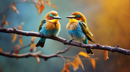 Fototapeta premium blue and yellow bird