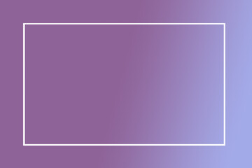 Obraz premium Purple gradient background with white frame and copy space. Vector illustration.