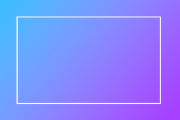 Purple gradient background with white frame and copy space. Vector illustration.