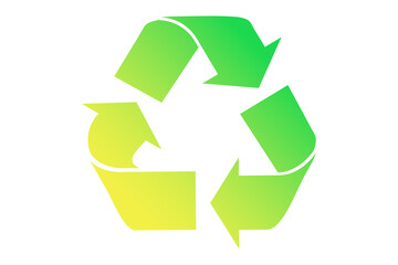 Obraz premium Recycle symbol colorful on white background.