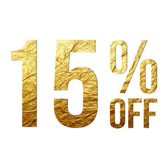 20 Percent Discount Offers Tag with Golden Paper Style Design